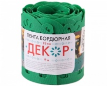 Лента бордюрная "Декор"15см*9м,зеленая БД-15/9 Протэкт